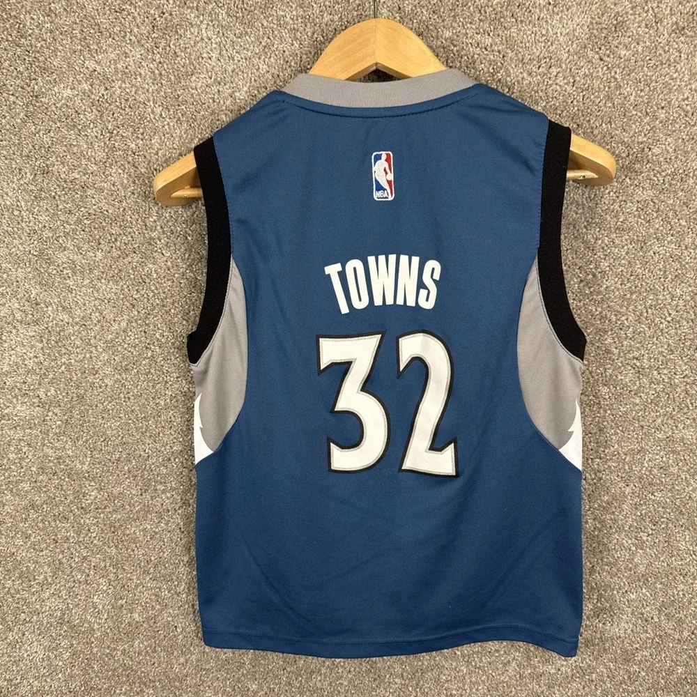 Adidas Minnesota Timberwolves Karl-Anthony Towns 32 Jersey Blue Youth Medium